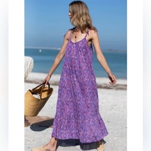 Emerson Fry INDIA SUNDRESS - VIOLET WILDFLOWER ORGANIC